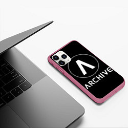 Чехол iPhone 11 Pro матовый ARCHIVE, цвет: 3D-малиновый — фото 2