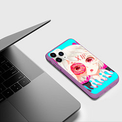 Чехол iPhone 11 Pro матовый Juuzou Suzuya, цвет: 3D-фиолетовый — фото 2