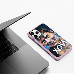 Чехол iPhone 11 Pro матовый Юрий Хой, цвет: 3D-розовый — фото 2