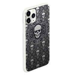 Чехол iPhone 11 Pro матовый Black Milk: Skulls, цвет: 3D-белый — фото 2