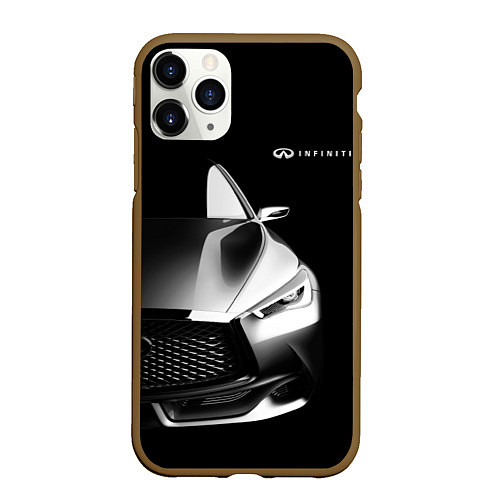 Чехол iPhone 11 Pro матовый Infiniti Sport / 3D-Коричневый – фото 1