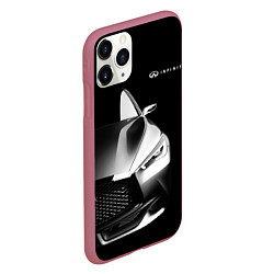Чехол iPhone 11 Pro матовый Infiniti Sport, цвет: 3D-малиновый — фото 2