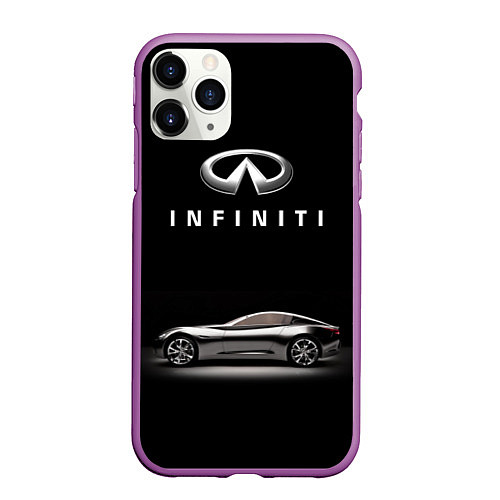 Чехол iPhone 11 Pro матовый Infiniti / 3D-Фиолетовый – фото 1