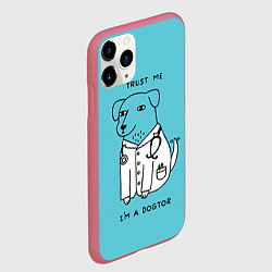 Чехол iPhone 11 Pro матовый Trust me, цвет: 3D-малиновый — фото 2