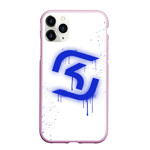 Чехол iPhone 11 Pro матовый SK Gaming: White collection / 3D-Розовый – фото 1