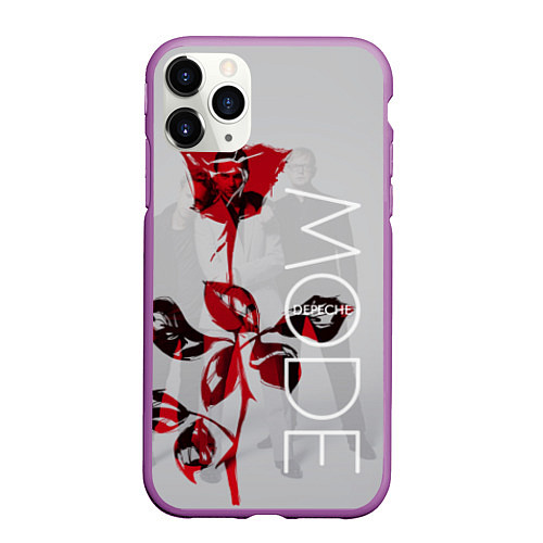 Чехол iPhone 11 Pro матовый Depeche Mode: Red Rose / 3D-Фиолетовый – фото 1