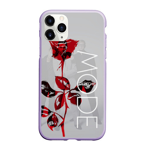 Чехол iPhone 11 Pro матовый Depeche Mode: Red Rose / 3D-Светло-сиреневый – фото 1