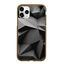 Чехол iPhone 11 Pro матовый Gray abstraction