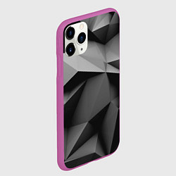 Чехол iPhone 11 Pro матовый Gray abstraction, цвет: 3D-фиолетовый — фото 2