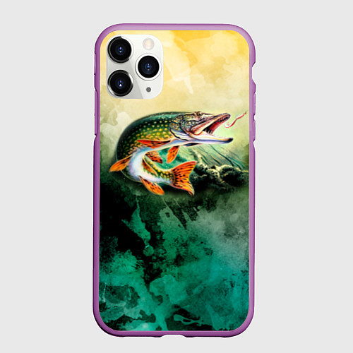 Чехол iPhone 11 Pro матовый Удача / 3D-Фиолетовый – фото 1