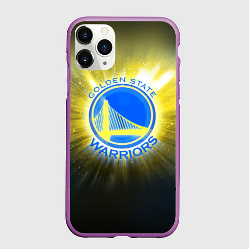 Чехол iPhone 11 Pro матовый Golden State Warriors 4 / 3D-Фиолетовый – фото 1