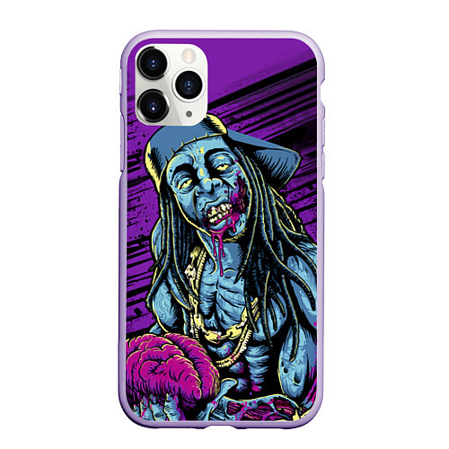 Чехол iPhone 11 Pro матовый Lil Wayne Art / 3D-Светло-сиреневый – фото 1