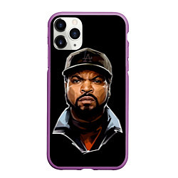 Чехол iPhone 11 Pro матовый Ice Cube, цвет: 3D-фиолетовый