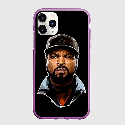 Чехол iPhone 11 Pro матовый Ice Cube / 3D-Фиолетовый – фото 1