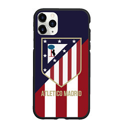 Чехол iPhone 11 Pro матовый FC Atletico Madrid, цвет: 3D-черный