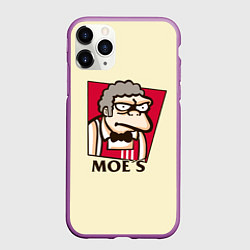 Чехол iPhone 11 Pro матовый Moe's KFC, цвет: 3D-фиолетовый