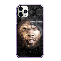 Чехол iPhone 11 Pro матовый 50 cent: Animal ambition, цвет: 3D-светло-сиреневый