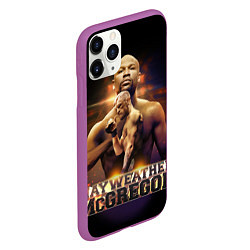 Чехол iPhone 11 Pro матовый Mayweather vs McGregor, цвет: 3D-фиолетовый — фото 2