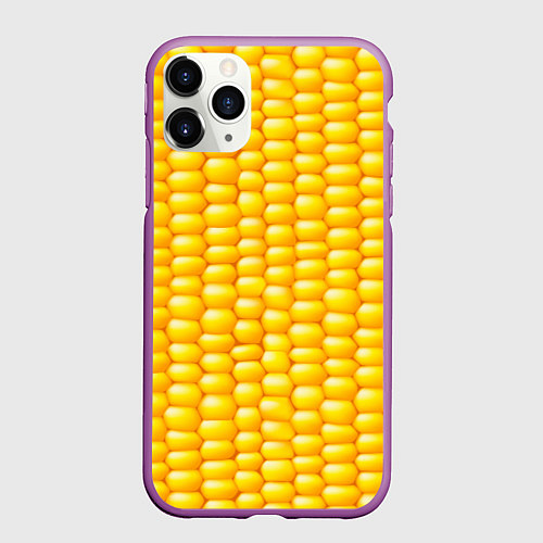 Чехол iPhone 11 Pro матовый Сладкая вареная кукуруза / 3D-Фиолетовый – фото 1