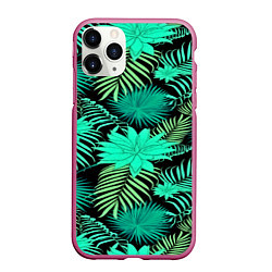Чехол iPhone 11 Pro матовый Tropical pattern