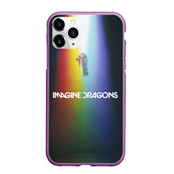 Чехол iPhone 11 Pro матовый Imagine Dragons, цвет: 3D-фиолетовый