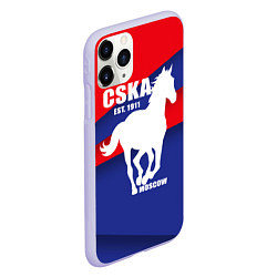 Чехол iPhone 11 Pro матовый CSKA est. 1911, цвет: 3D-светло-сиреневый — фото 2
