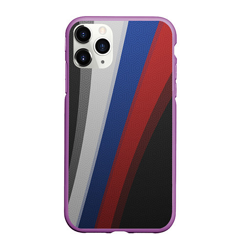 Чехол iPhone 11 Pro матовый Sport Russia / 3D-Фиолетовый – фото 1