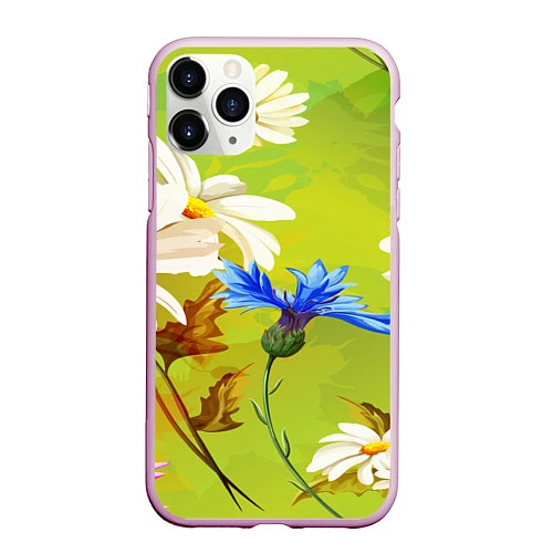 Чехол iPhone 11 Pro матовый Цветочный мир / 3D-Розовый – фото 1