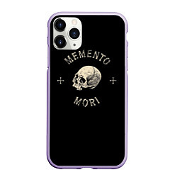 Чехол iPhone 11 Pro матовый Memento Mori, цвет: 3D-светло-сиреневый