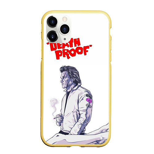 Чехол iPhone 11 Pro матовый Death proof / 3D-Желтый – фото 1