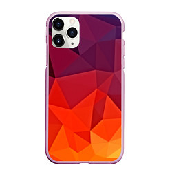 Чехол iPhone 11 Pro матовый Geometric, цвет: 3D-розовый