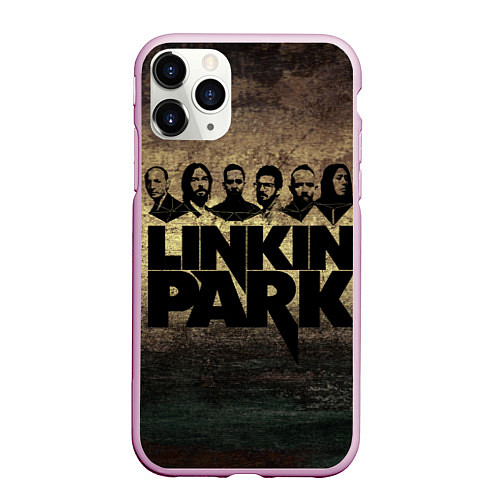 Чехол iPhone 11 Pro матовый Linkin Park Band / 3D-Розовый – фото 1