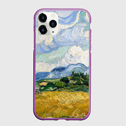 Чехол iPhone 11 Pro матовый Ван Гог Картина, цвет: 3D-фиолетовый