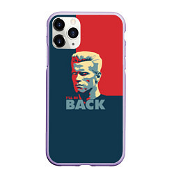 Чехол iPhone 11 Pro матовый I'll be back, цвет: 3D-светло-сиреневый