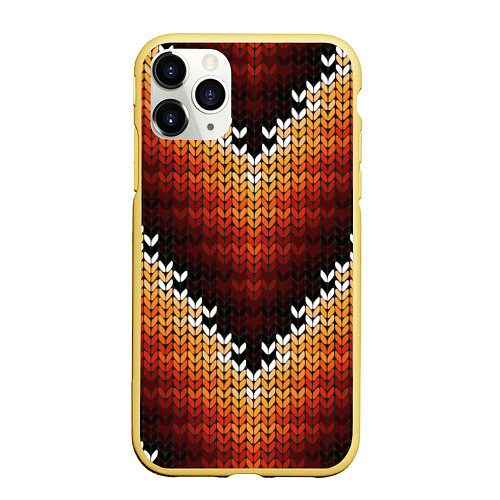 Чехол iPhone 11 Pro матовый Вышивка / 3D-Желтый – фото 1