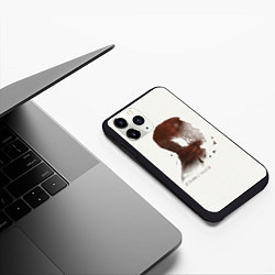 Чехол iPhone 11 Pro матовый Дельфин/Андрей, цвет: 3D-черный — фото 2