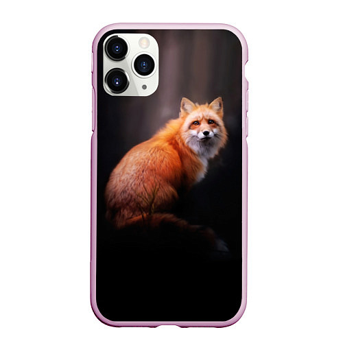 Чехол iPhone 11 Pro матовый Лис в сумраке / 3D-Розовый – фото 1