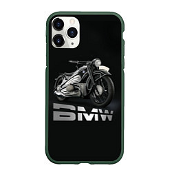Чехол iPhone 11 Pro матовый Мотоцикл BMW, цвет: 3D-темно-зеленый