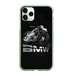 Чехол iPhone 11 Pro матовый Мотоцикл BMW, цвет: 3D-салатовый