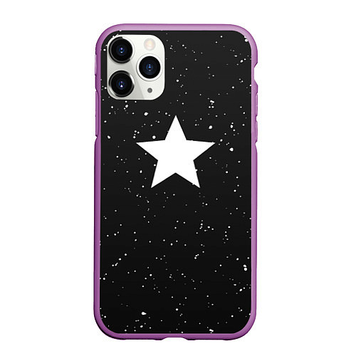 Чехол iPhone 11 Pro матовый Super Star / 3D-Фиолетовый – фото 1