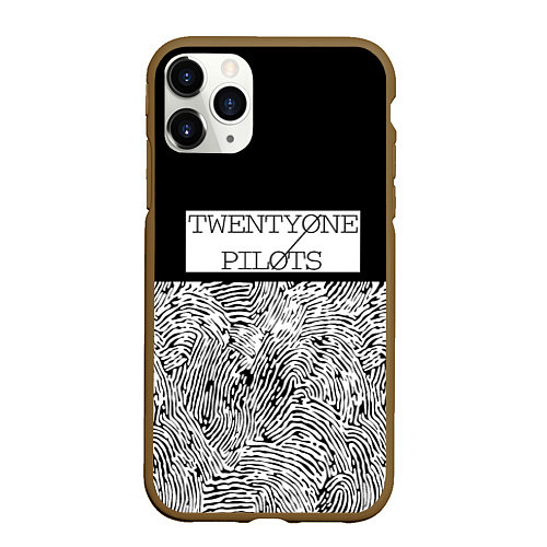 Чехол iPhone 11 Pro матовый Twenty one pilots: Duo colour / 3D-Коричневый – фото 1