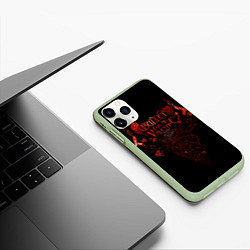 Чехол iPhone 11 Pro матовый Bullet For My Valentine, цвет: 3D-салатовый — фото 2