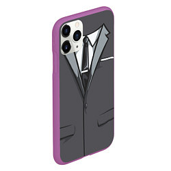 Чехол iPhone 11 Pro матовый Костюм, цвет: 3D-фиолетовый — фото 2