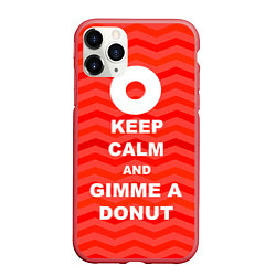Чехол iPhone 11 Pro матовый Keep Calm & Gimme a donut