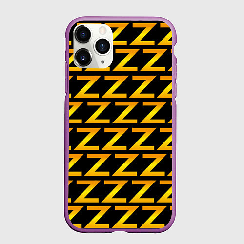 Чехол iPhone 11 Pro матовый Brazzers Z / 3D-Фиолетовый – фото 1
