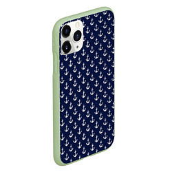 Чехол iPhone 11 Pro матовый Морские якоря, цвет: 3D-салатовый — фото 2
