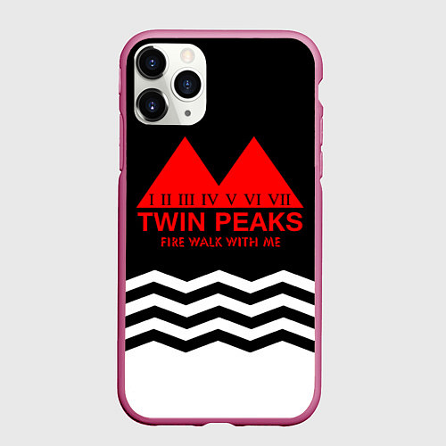 Чехол iPhone 11 Pro матовый Fire walk with me / 3D-Малиновый – фото 1