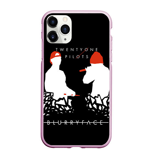 Чехол iPhone 11 Pro матовый TOP: BlurryFace / 3D-Розовый – фото 1