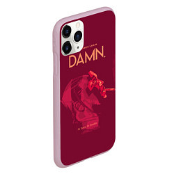 Чехол iPhone 11 Pro матовый Damn: Sin down be humble, цвет: 3D-розовый — фото 2