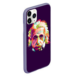 Чехол iPhone 11 Pro матовый Альберт Эйнштейн: Арт, цвет: 3D-серый — фото 2